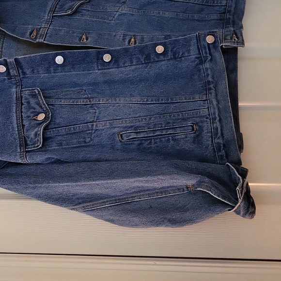 VINTAGE DENIM JEAN JACKET ( HEAVY DENIM) D3 COCA COLA LOGO UNISEX LARGE - Picture 4 of 9